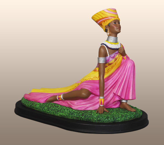 Majestic Majesty African Tribal Figurine - United Treasures Ebony Statue 8.5"