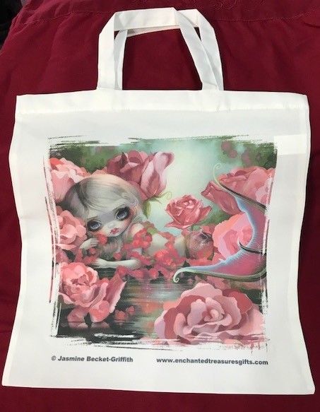 Mermaid with Roses Canvas Tote Bag Jasmine Becket-Griffith Art Fantasy