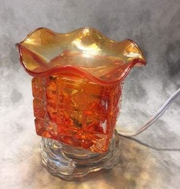 Orange Cube Lamp Burner Warmer Soy & Oils Fragrance / Oil Burner E-301OR