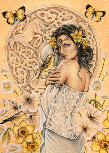 Rhiannon 5 X 7 Print Card Stock Jessica Galbreth Fantasy and Fairy Art