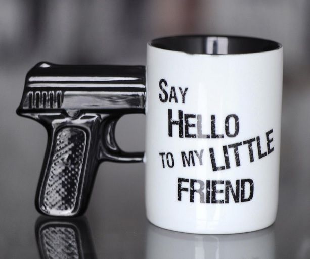 Say Hello To My Little Friend Coffee Mug / Glass - Gift Box