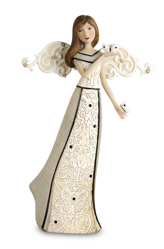 Serenity Angel Holding Butterfly Modeles - Angel Figurine 9"