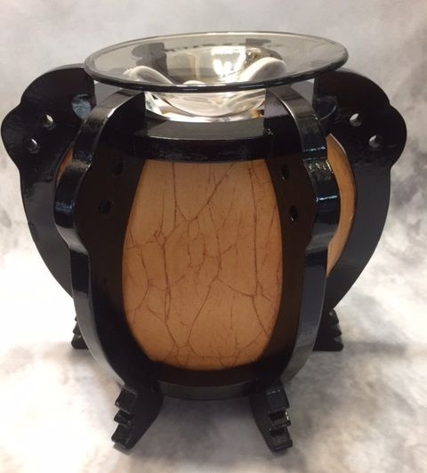 Wood and Glass Lamp Burner Warmer Soy Oils Fragrance Oil Burner D451
