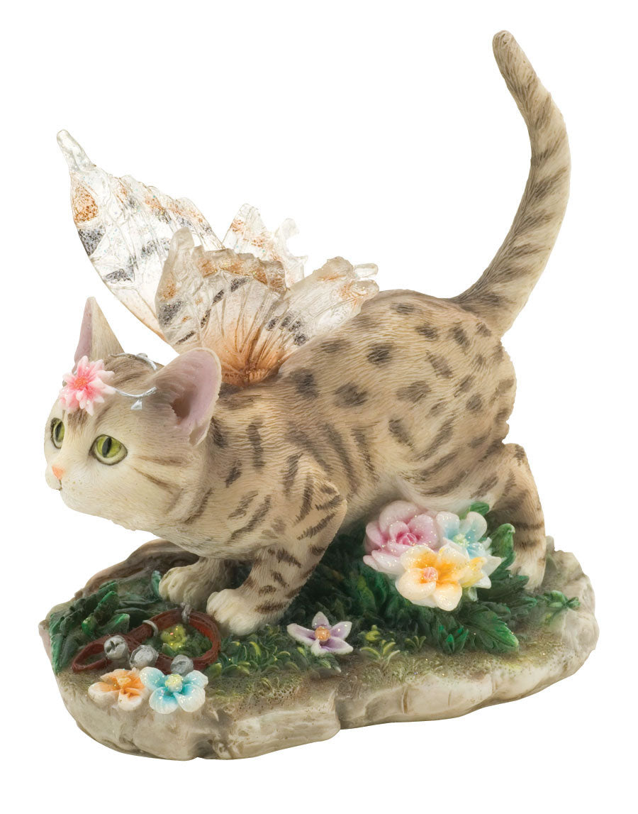 Annabelle Grey Cat Faerie Glen Fairy Figurine Fairysite