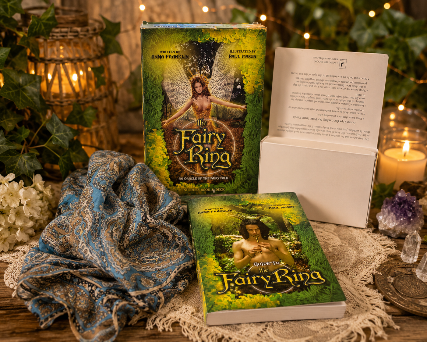 ✨ The Fairy Ring Oracle of the Fairy Folk Book & Deck Set with Handkerchief