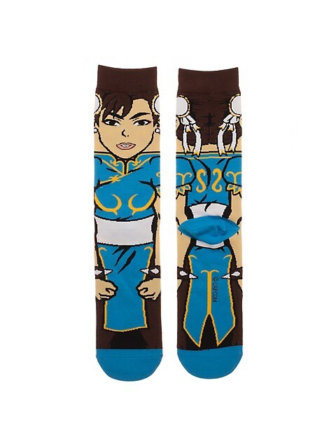 Chun-li Street Fighter Socks size 10-13 Length 17 inches