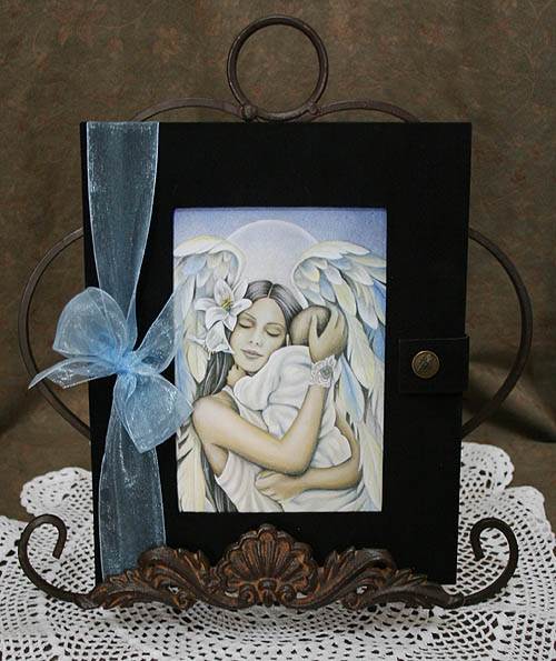Jessica Galbreth Journal Comfort Angel holding Baby Blank Paper