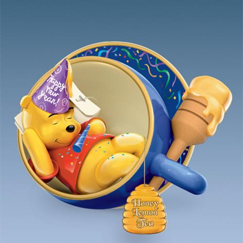 Disney Honey Lemon Tea Pooh Happy New Year Figurine Bradford Exchange Retired