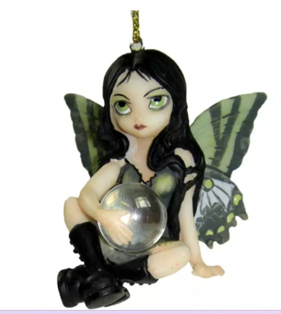 Mildew Fairy Ornament by Jasmine Becket-Griffith – Green Wing Gothic Fairy with