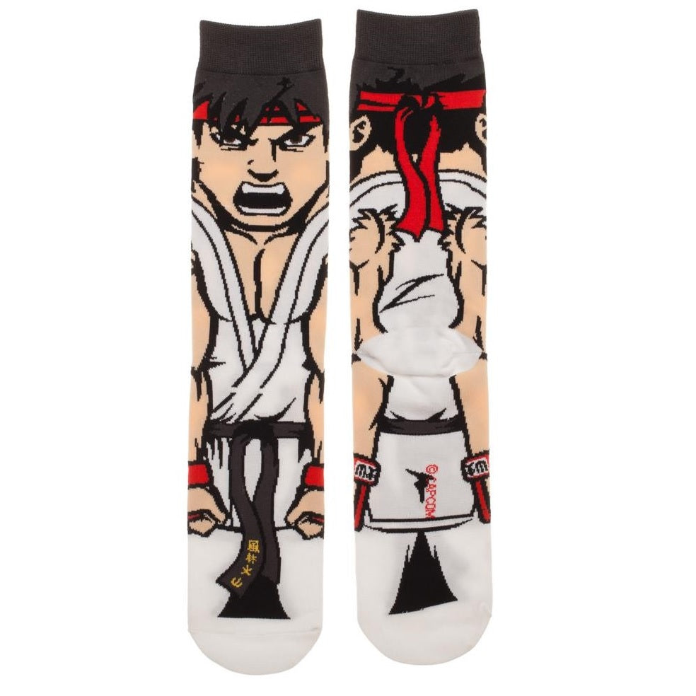 Ryu Street Fighter Socks size 10-13 Length 17 inches