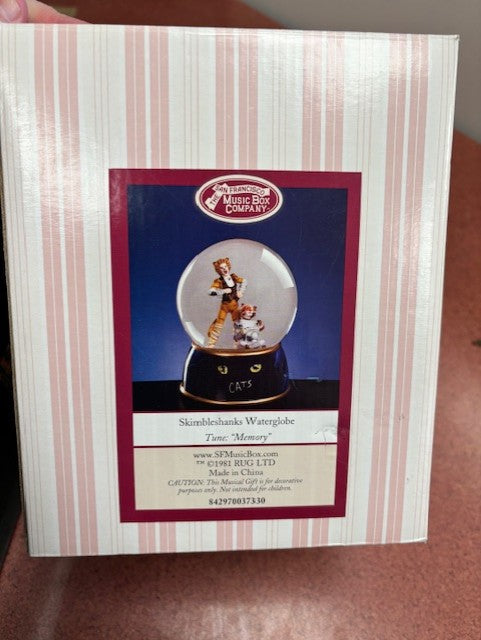 Cats The Musical San Francisco Music Box Company Water Globe Shimbleshanks