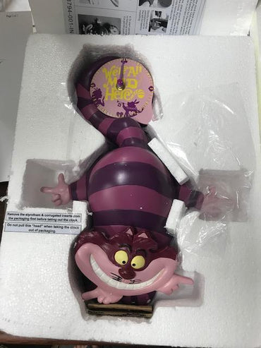 Disney Cheshire Cat Cuckoo Clock Alice in Wonderland Bradford Exchange