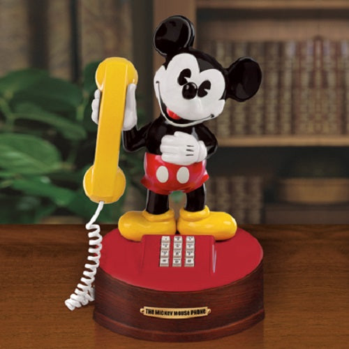 Bradford Exchange Disney Mickey Mouse Telephone Replica Clock – Retired Collecti