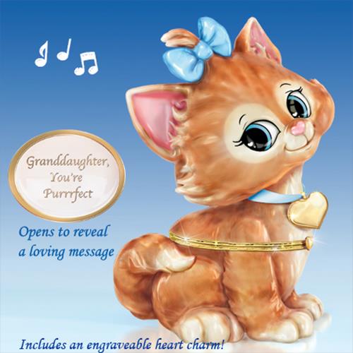 Purr-fect Cat Daughter Trinket Musical Box Bradford Exchange