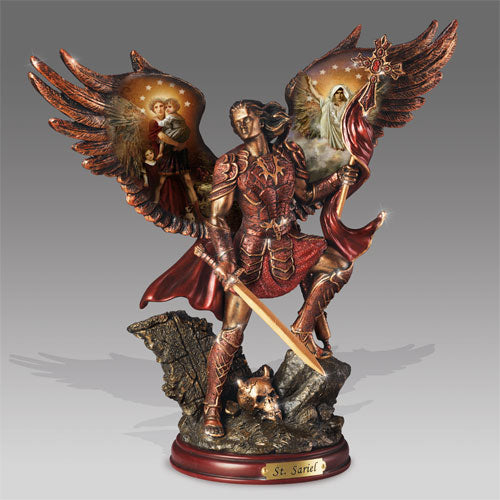 SARIEL: COMMAND OF GOD Bronze Archangel Bradford Exchange