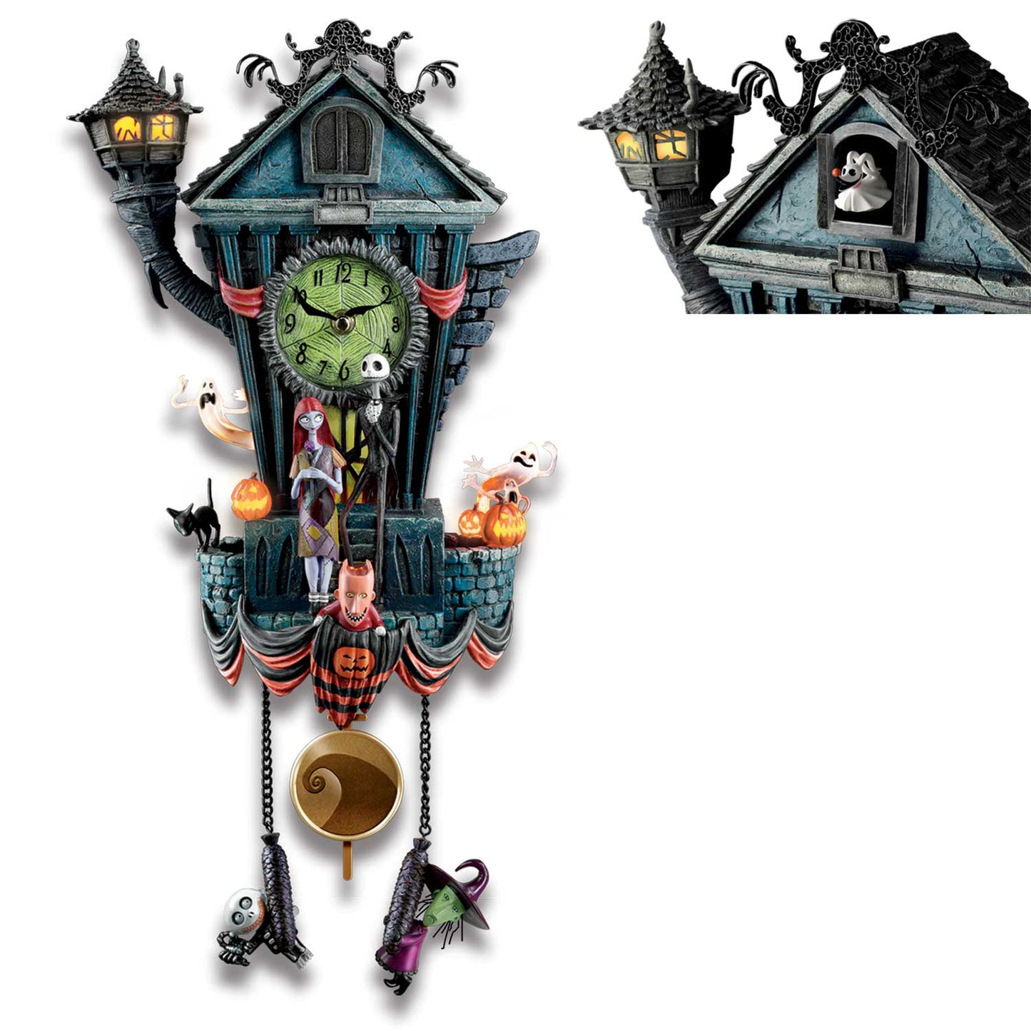 Disney Nightmare Before Christmas Jack Cuckoo Clock Bradford Exchange