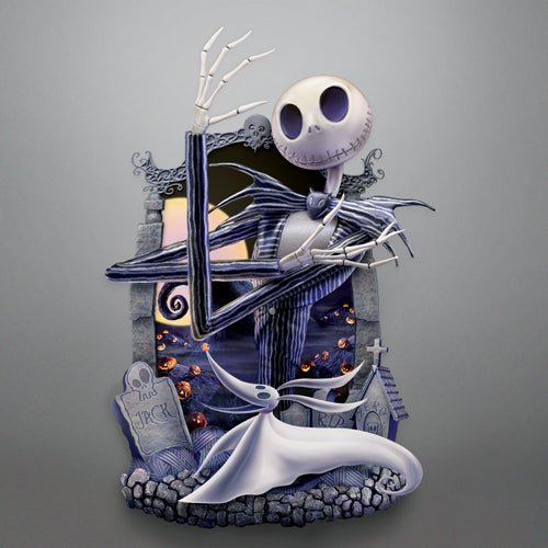 Disney Nightmare Before Christmas Jack Skellington Wall Plaque Figurine RETIRED