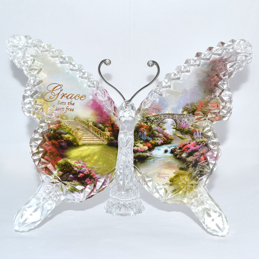 Thomas Kinkade Grace Crystaline Butterfly Bradford Exchange