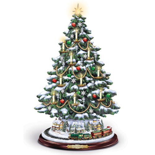 The Heart of Christmas Tree Figurine Thomas Kinkade Bradford Exchange