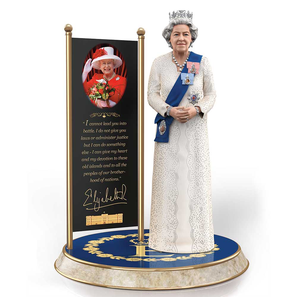 Queen Elizabeth II Tribute Sculpture Figurine Royal Bradford Exchange