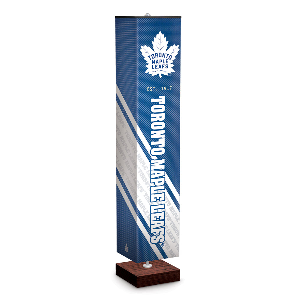Toronto Maple Leafs Hockey Floor Lamp Fabric Shade Bradford Exchange TML
