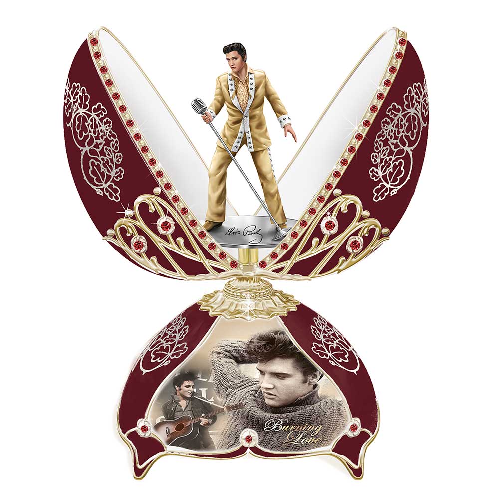 Elvis in Concert Heirloom Egg Musical Figurine Bradford Exchange