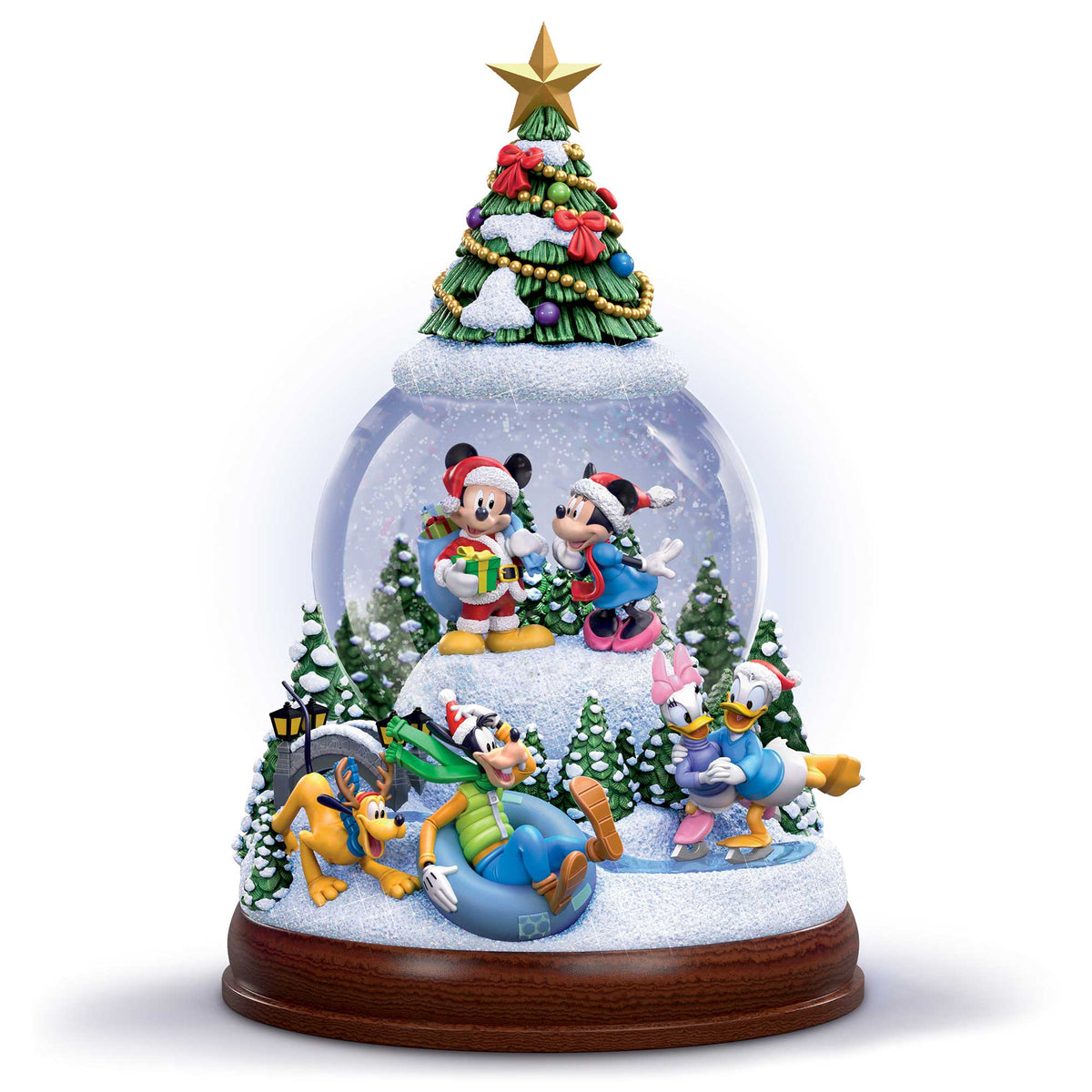 Disney Holiday Magic Glitter Water Globe Bradford Exchange