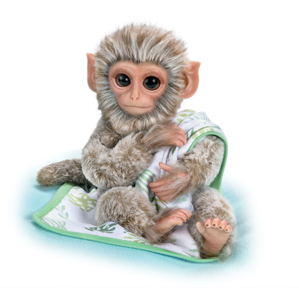 Ashton-Drake Pilo Lifelike Borneo Macaque Monkey Doll – 12" RealTouch® Vinyl