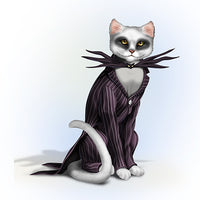 Disney Nightmare Before Christmas Purr-fectly Jack Cat Figurine
