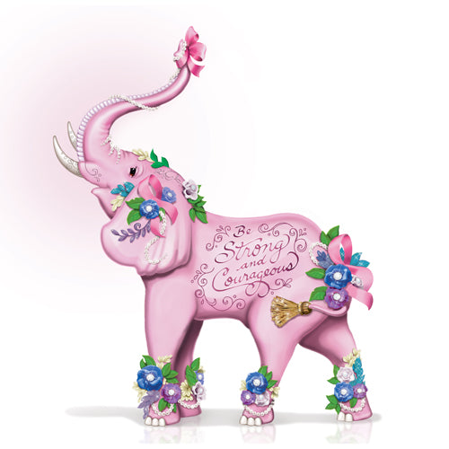 Be Strong and Courageous Elephant Figurine / Statue Bradford Exchange