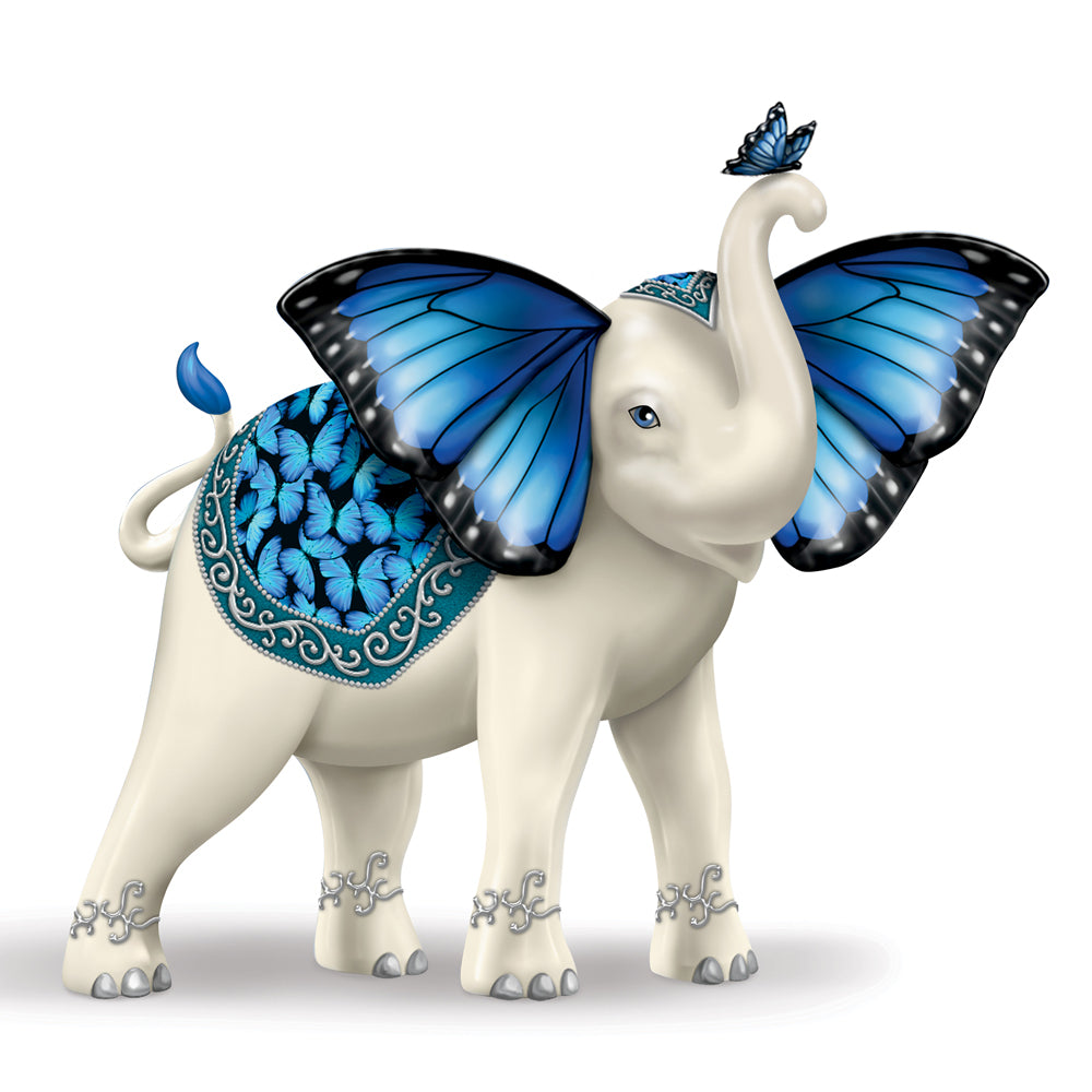 Blue Majesty Elephant Figurine / Statue Bradford Exchange