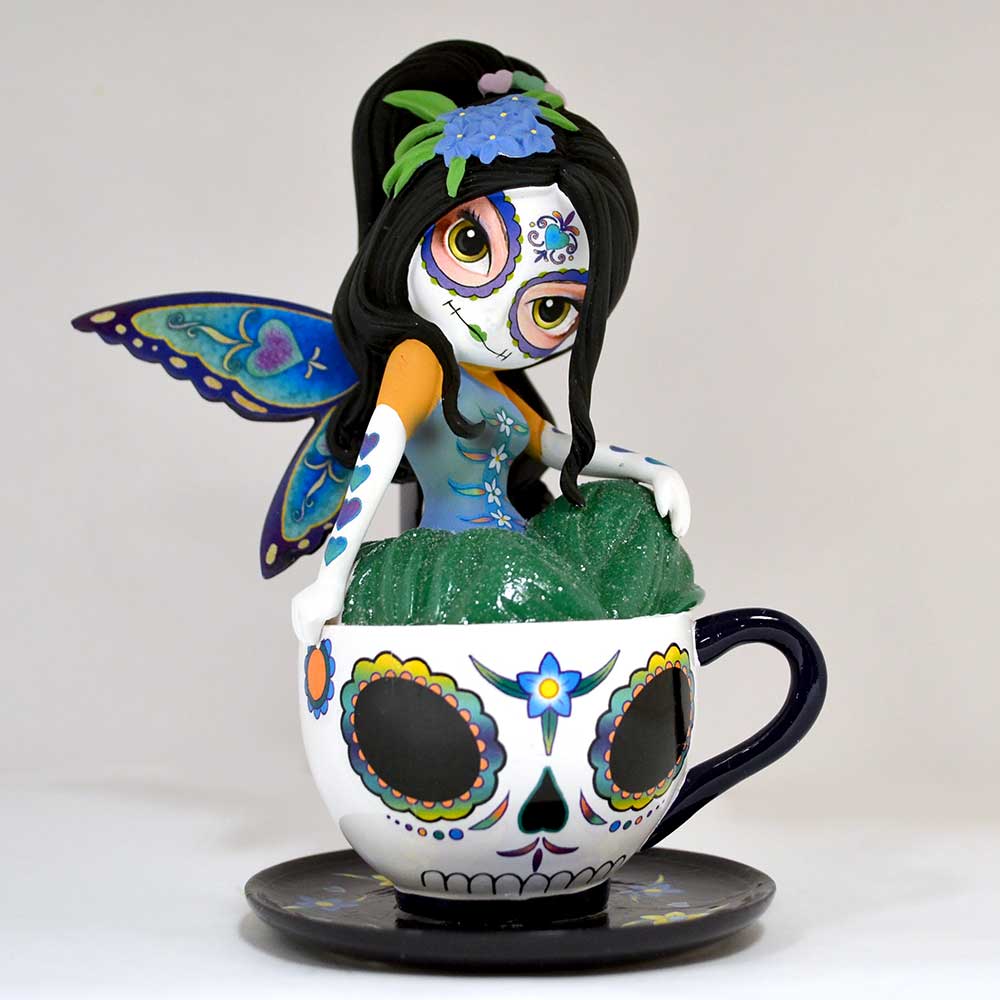 Virtuous Veronica Sugar Skull Fairy in a Teacup Jasmine Becket Griffith