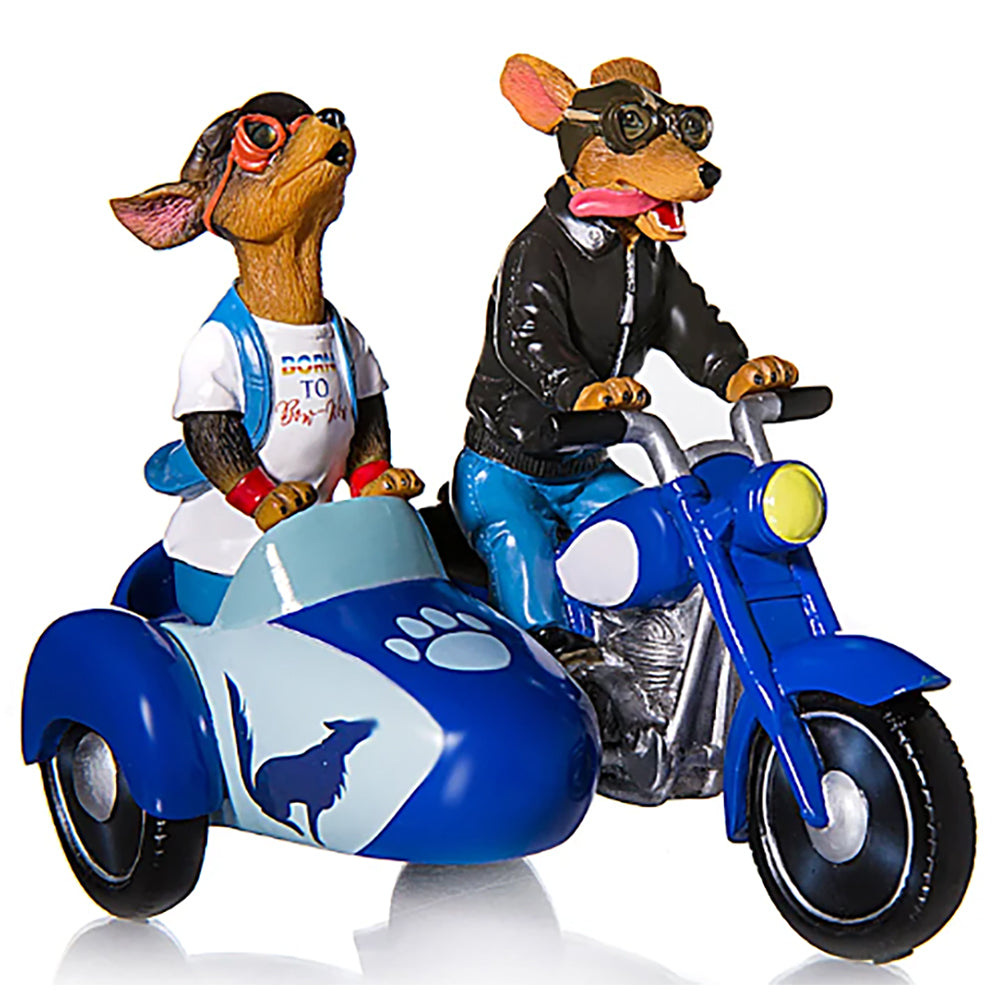 Ruff Rider Dog in Car Dachshund Figurine Bradford Exchange