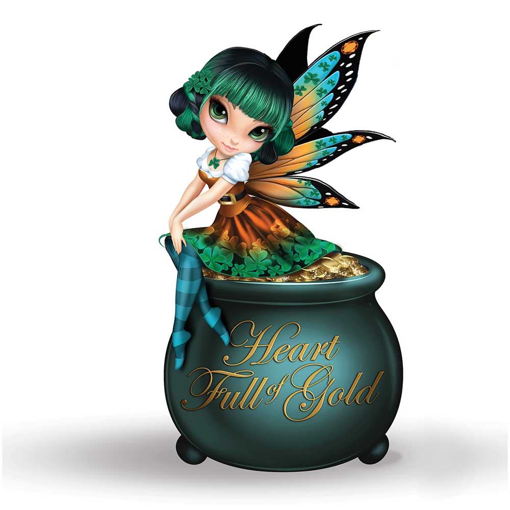 Heart Full of Gold   A Fairy Lucky Irish Collection Figurine  Jasmine Becket-Griffith