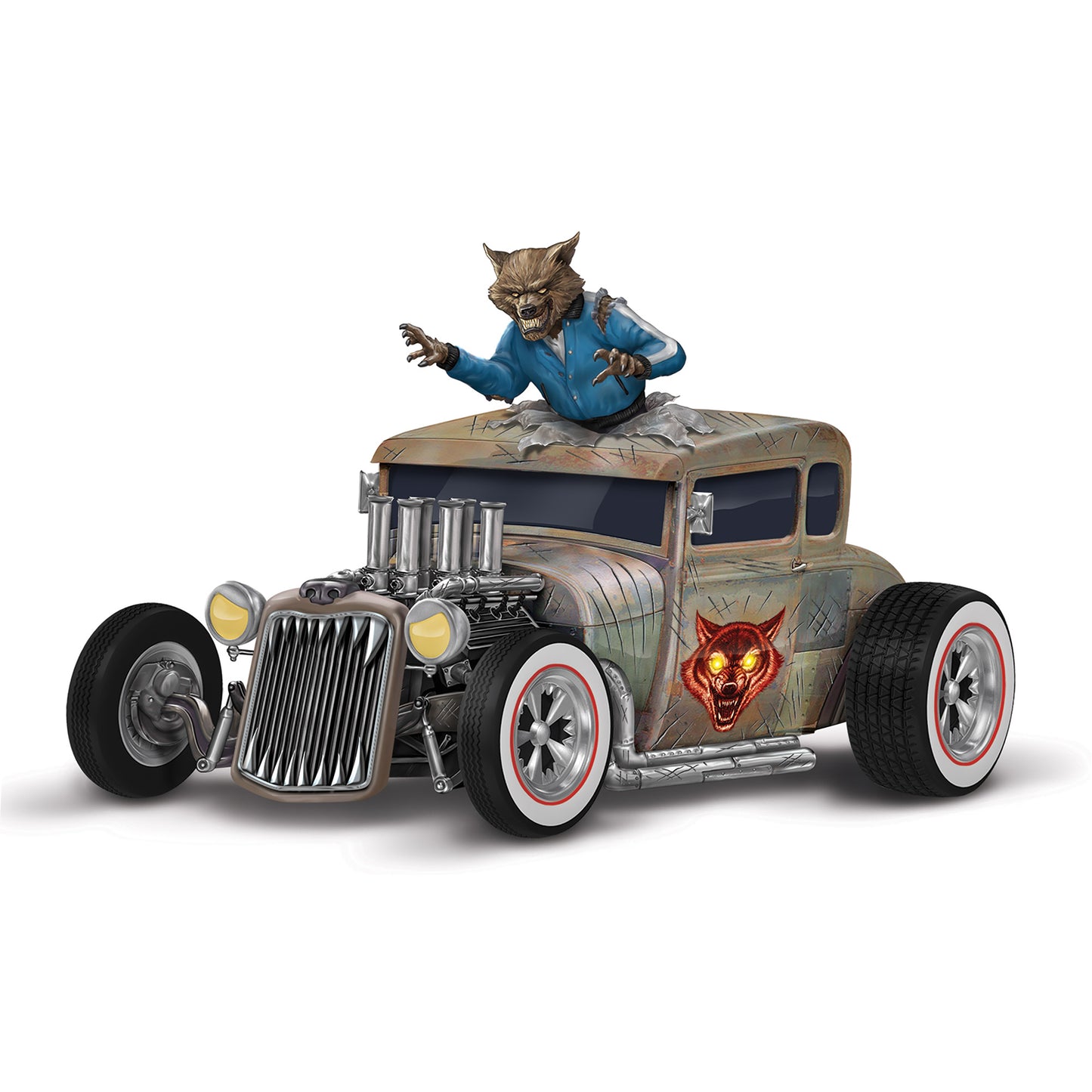 Werewolf's Couple Car Figurine Monster FRANK N. STEINS GARAGE COLLECTION