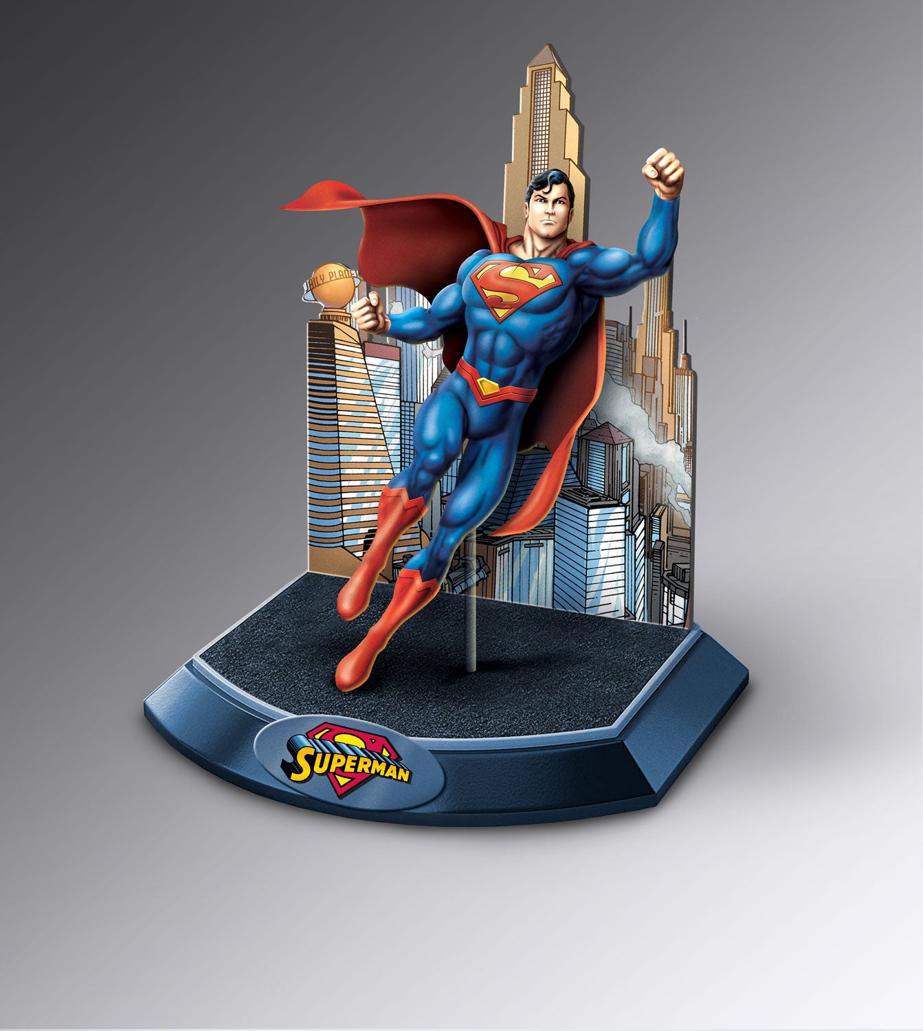 Superman Super Hero Figurine Illuminated Legends Sculpture DC Bradford Exchange