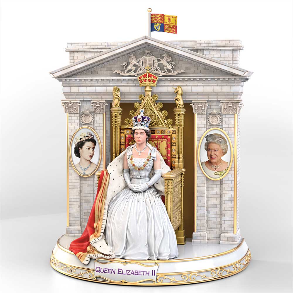 Queen Elizabeth II Sculpture Figurine Royal Bradford Exchange