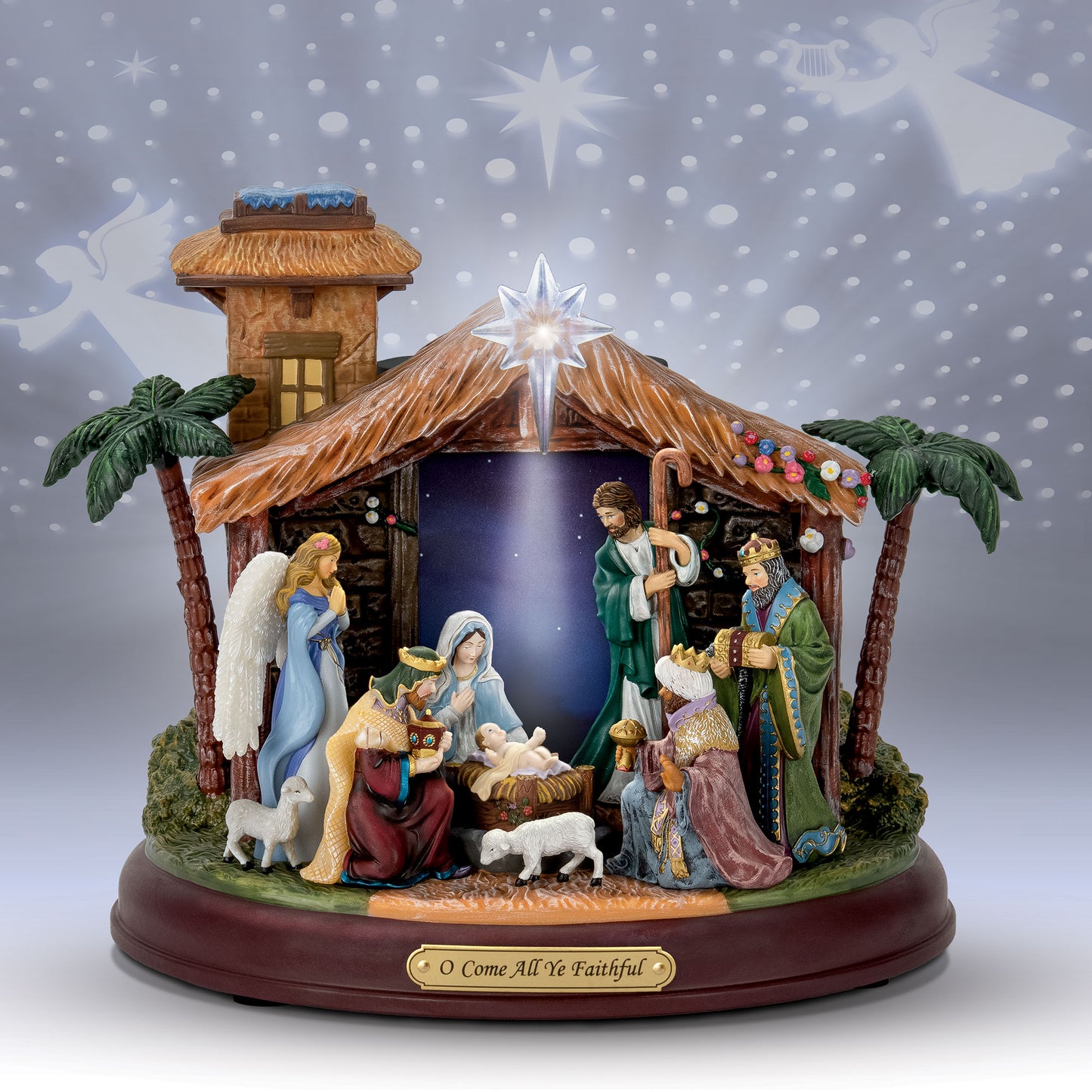Projection Holy Nativity Sculpture Thomas Kinkade