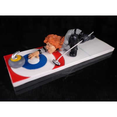 Grumpy Jon Female Curler Leg Extended - Comical World Collectible - 16-257