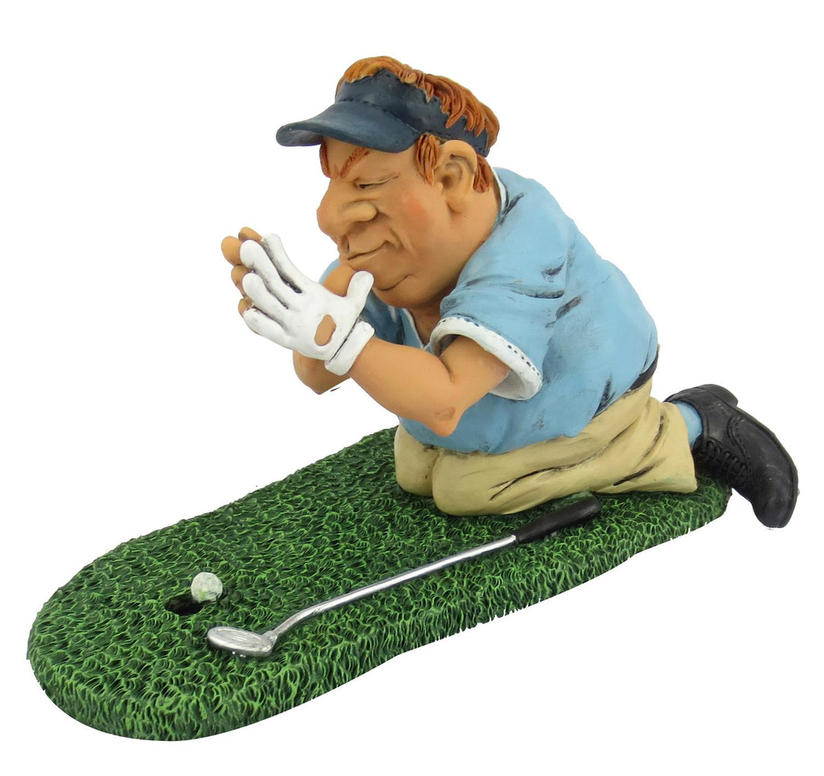 Grumpy Jon Golfer Praying Golf Figurine