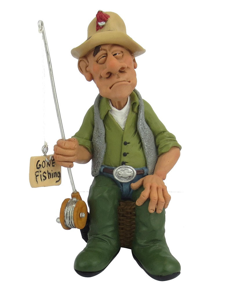 Grumpy Jon Fisherman Figurine - Sitting No Fish