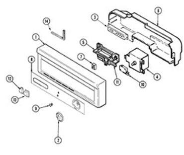 Whirlpool WP99002085 Dishwasher Door Handle, White part # 99002085