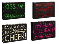 4 Wine Friends Christmas Wall Plaque s - Cocktails - Fabulous Hiccup Girls