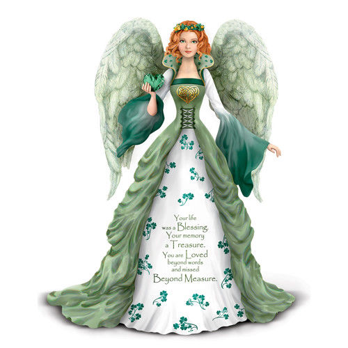 A Love Beyond Measure Irish Angel Lady Figurine  - Bradford Exchange