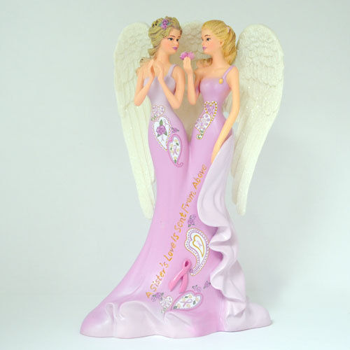 A Sisters Love is Sent From Heaven  Thomas Kinkade Angelic Figurine