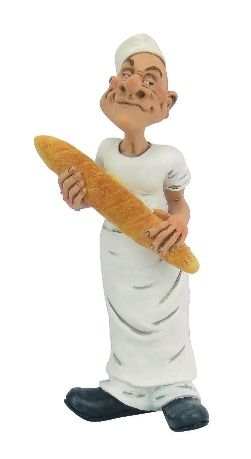 Baker Carrying Bread - Baker  Character  - GRUMPY JON FIGURINE   - 16-515  - LB