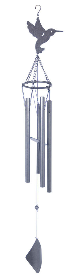 Bird  Chimes Grey Tubes Aluminum 40 inches  - RAI 79332