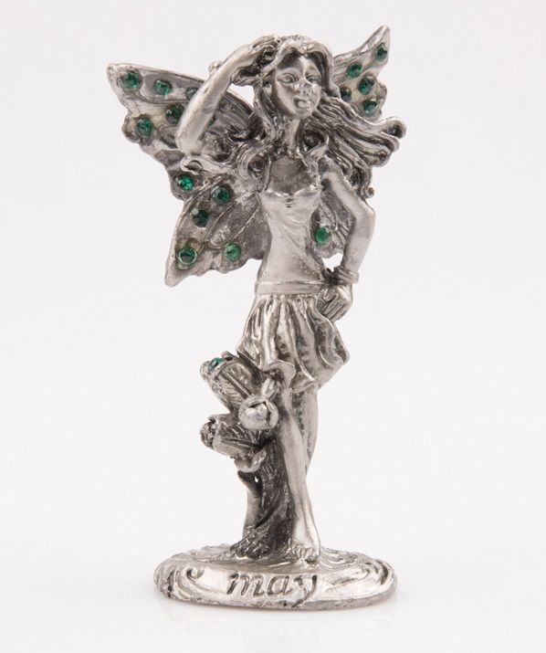 Birthstone Fairy May Emerald - Pewter Figurine