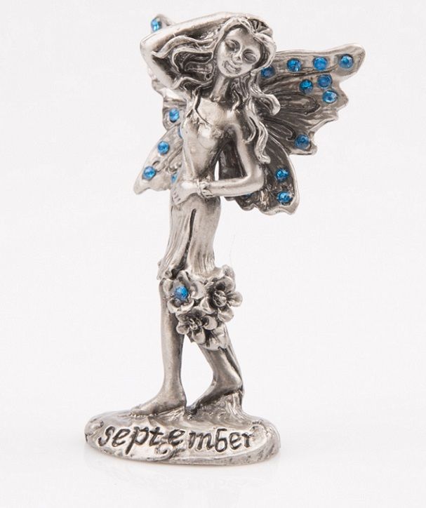 Birthstone Fairy September Sapphire  Pewter Figurine