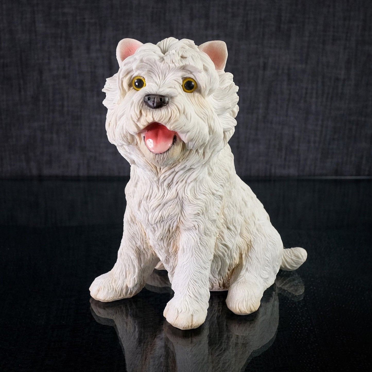 Bischon Dog Figurine Resin Animal 16-689  - LB